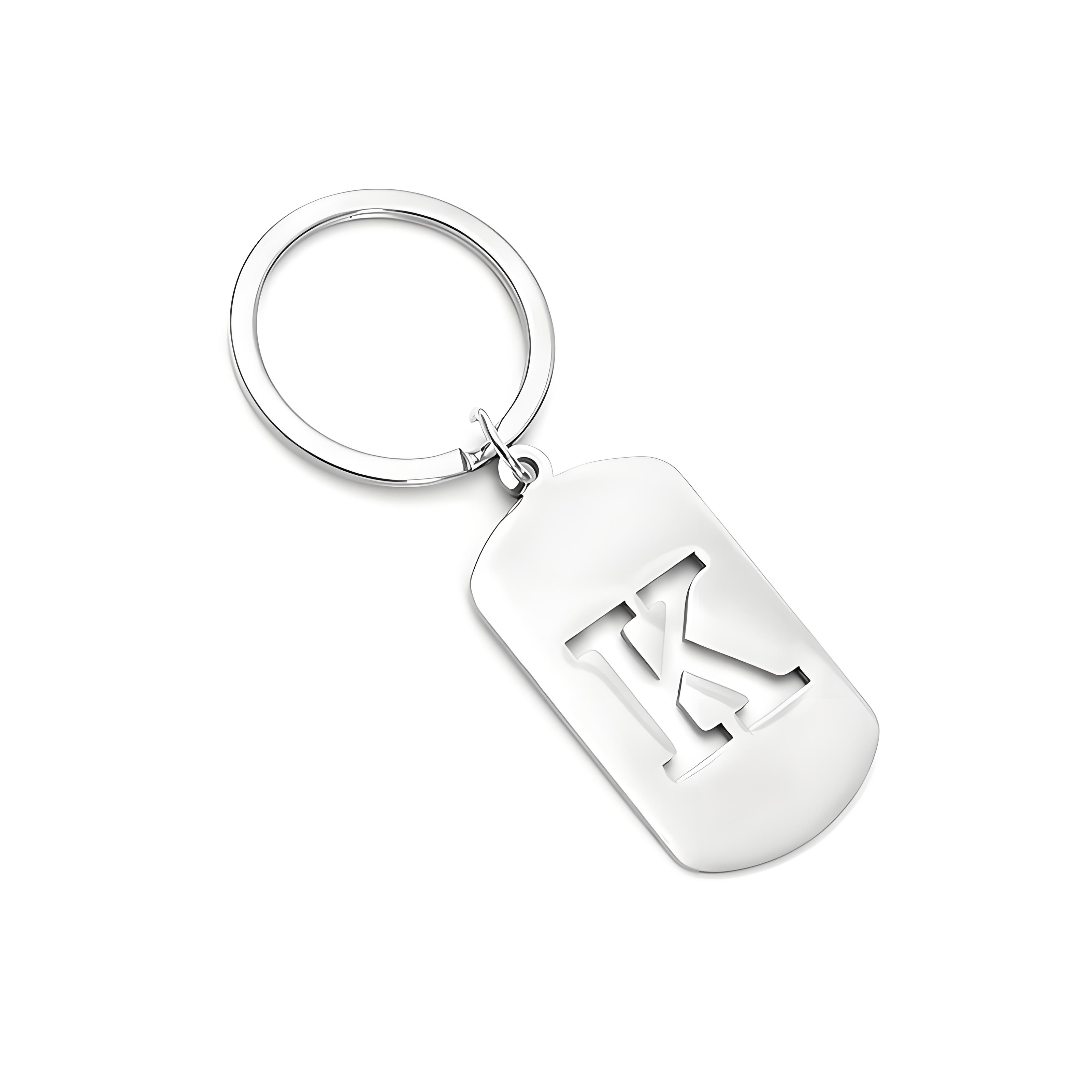 개인 맞춤 이니셜 키체인, 스테인리스 스틸 알파벳 펜던 - Initial Ring Custom 리뷰 및 가격