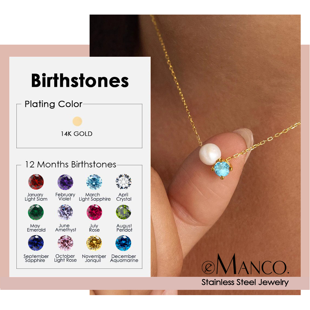 EMANCO 패션 인조 진주 지르콘 펜던트 고급 목걸이 - Birth Flower Necklace 리뷰 및 가격