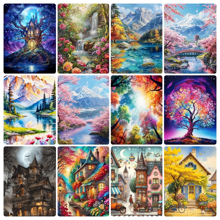 5D DIY 다이아몬드 페인팅 레전드 플라워 랜드스케이 - Photo Mosaic Print 리뷰 및 가격