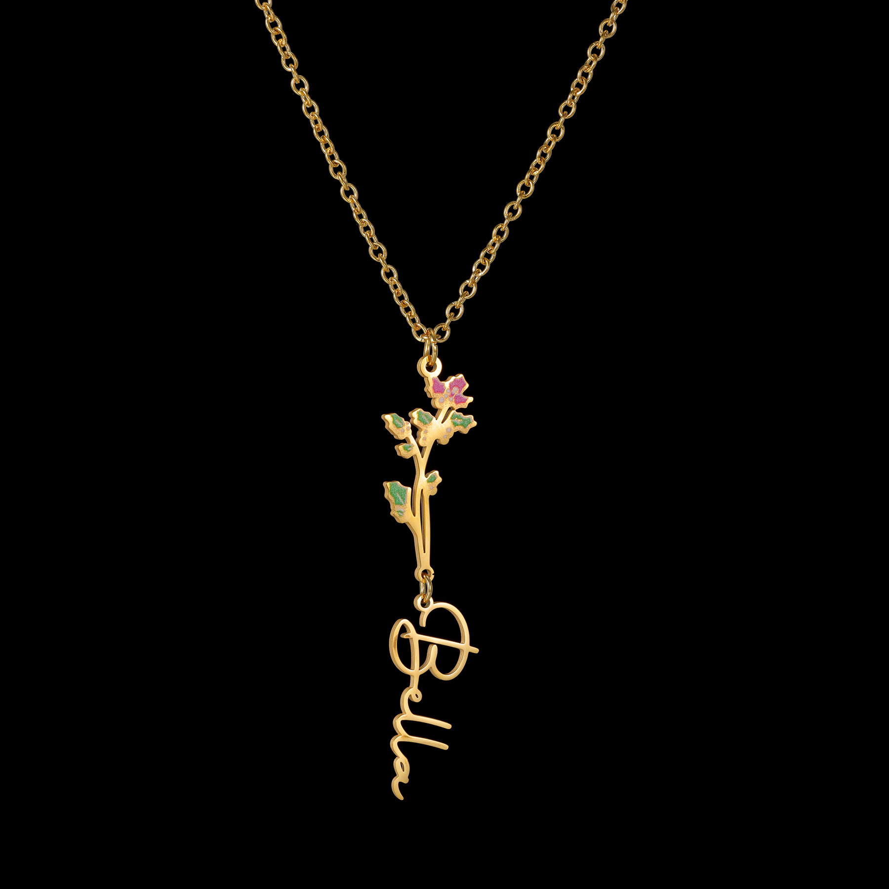 Acheerup 여성을위한 맞춤 이름 목걸이 맞춤형 U - Birth Flower Necklace 리뷰 및 가격